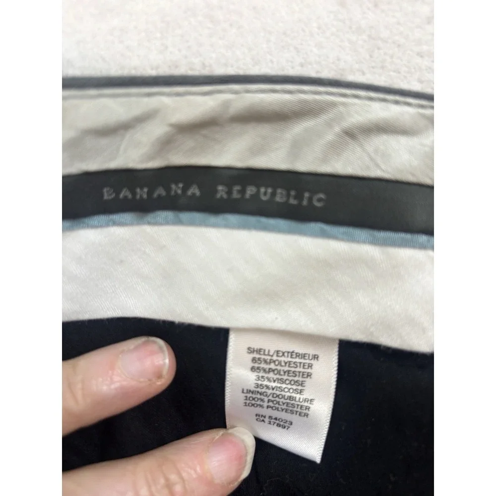 Banana Republic Pant Mens 33x32 Gray Tailored Slim‎ Fit Business Casual Trouser
